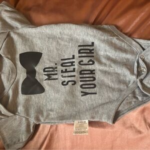 SHEIN Gray and Black Short Sleeve Tees Casual Comfort